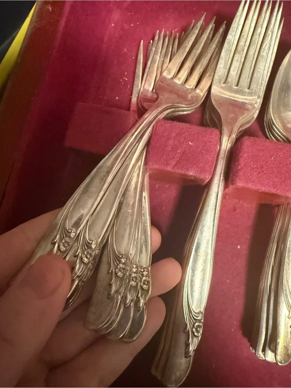vintage flatware set from 1847 Rogers Bros 42 pieces